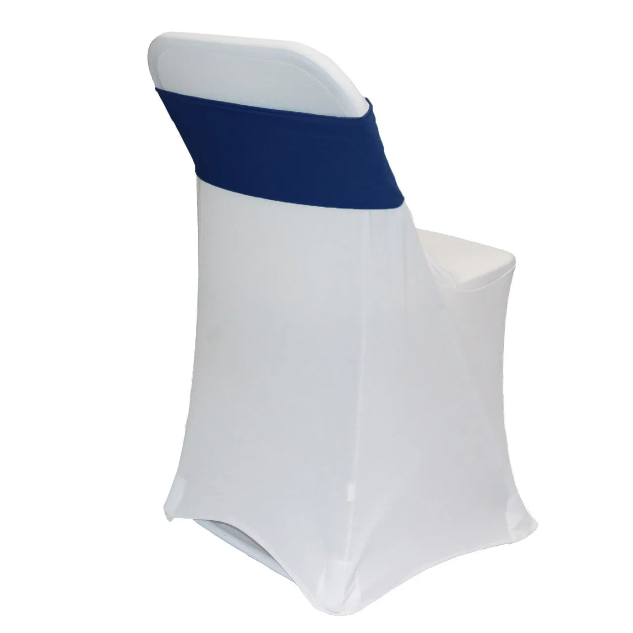 (10 Pack) Spandex Chair Bands in Navy Blue