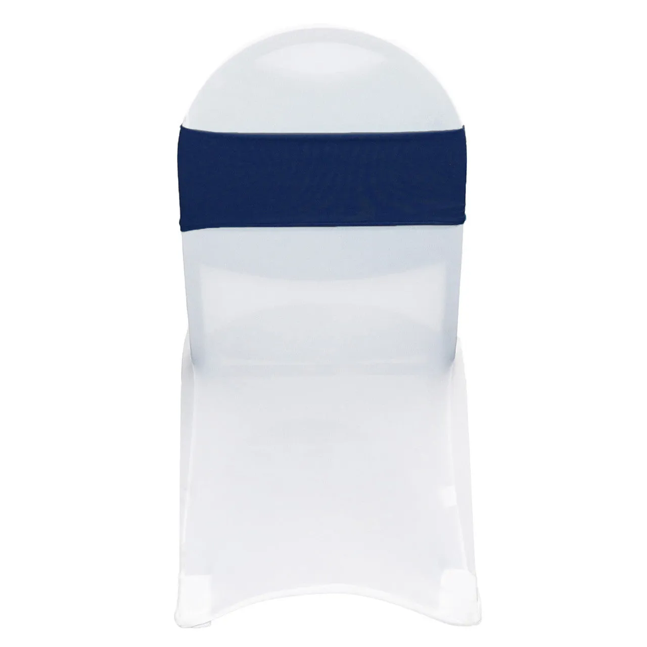 (10 Pack) Spandex Chair Bands in Navy Blue