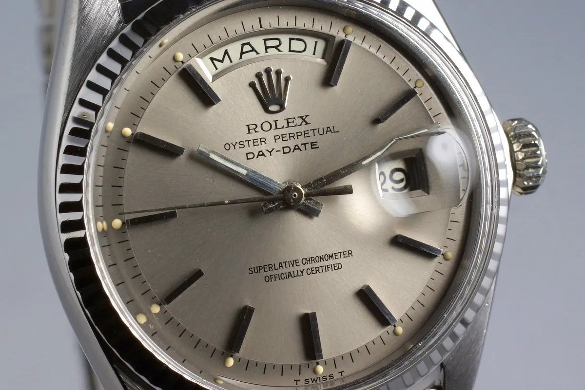 1967 Rolex WG Day-Date 1803 Gray Dial