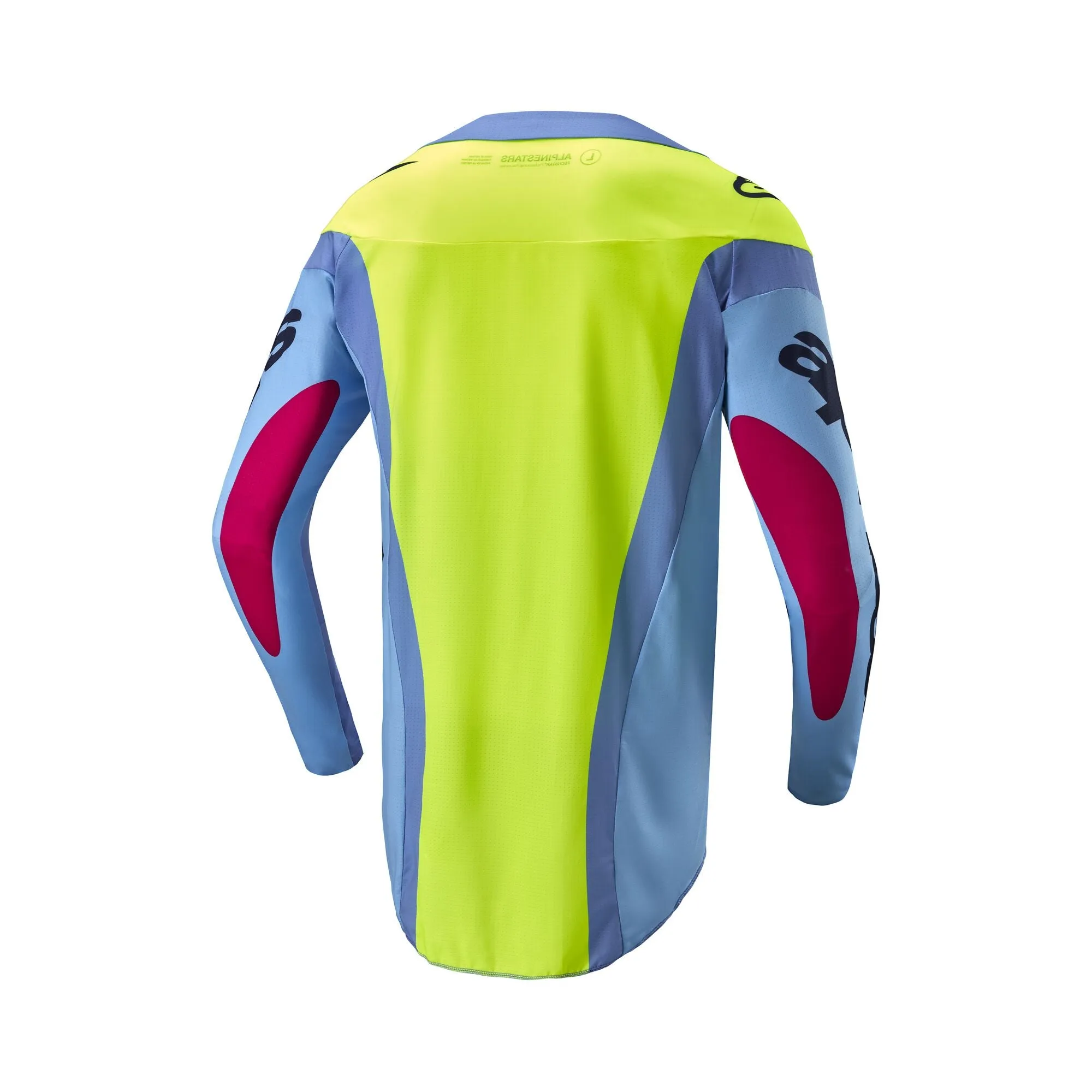 2024 Alpinestars Techstar Ocuri Light Blue/Yellow Fluo/Red Berry Jersey - Optimized for Performance