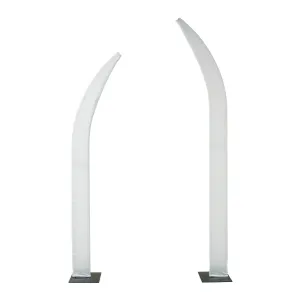 2pc Spandex Curved Arch Backdrop Cover - White