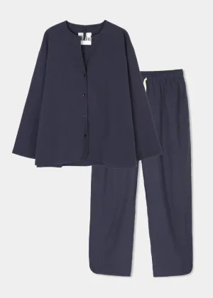 AIAYU DOMUS - Pyjamas Seersucker - Navy