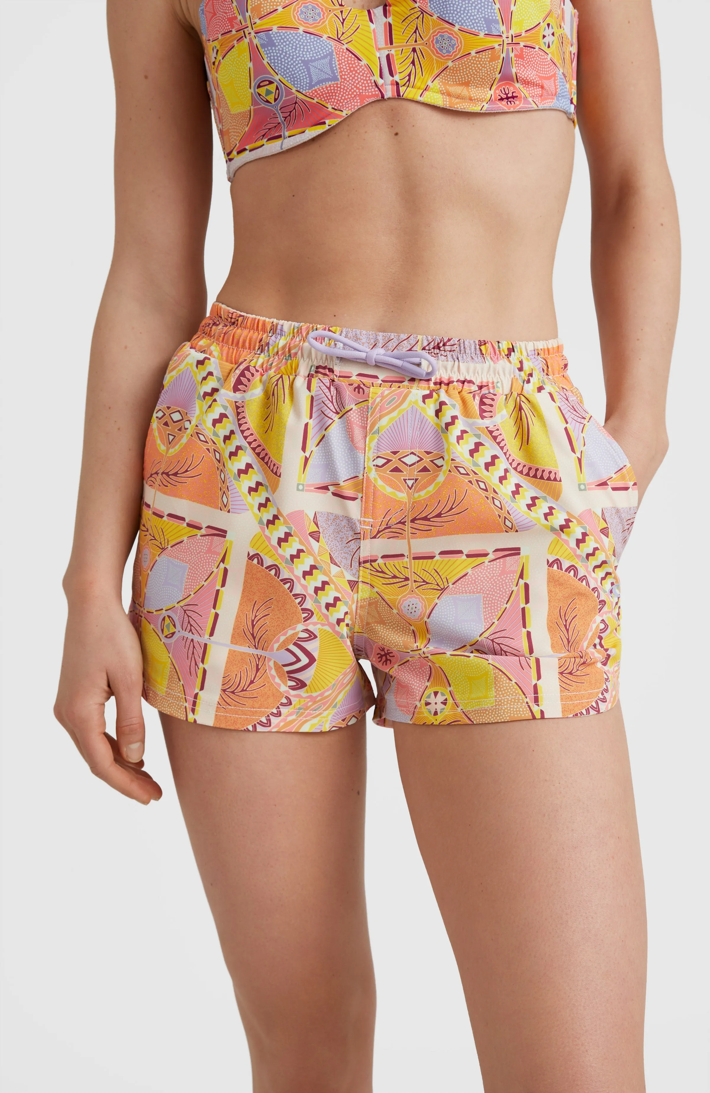 Anglet Swim Shorts | Yellow Scarf Print