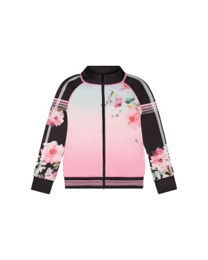 Athletic Vest Gradient Pink Printed Big Flowers