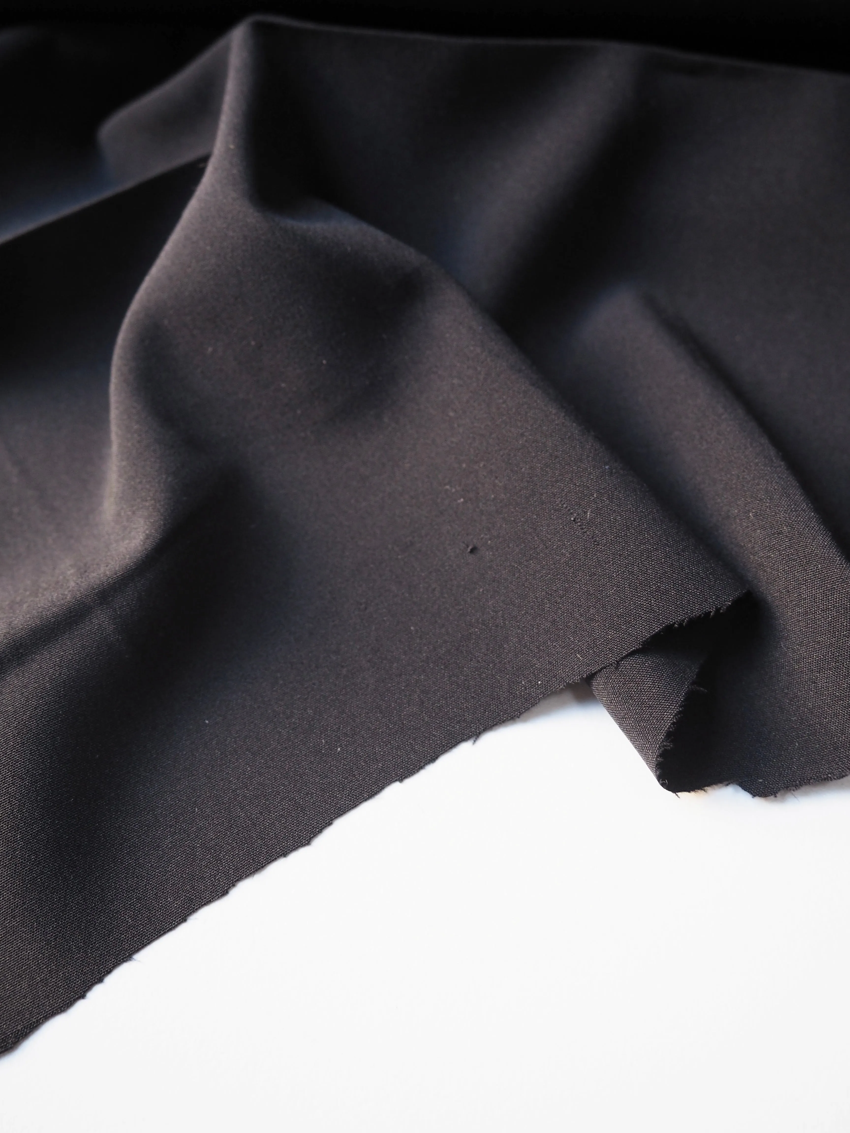 Black Stretch Crepe de Chine