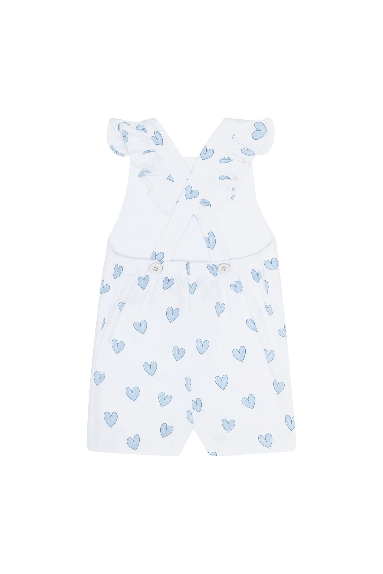 Blue Heart Print Romper