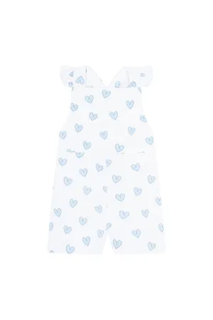 Blue Heart Print Romper