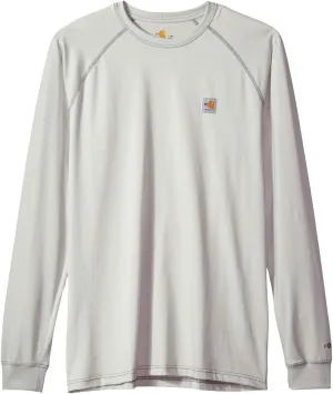 Carhartt Fire Retardant Big & Tall Force Long Sleeve T-Shirt, Light Gray