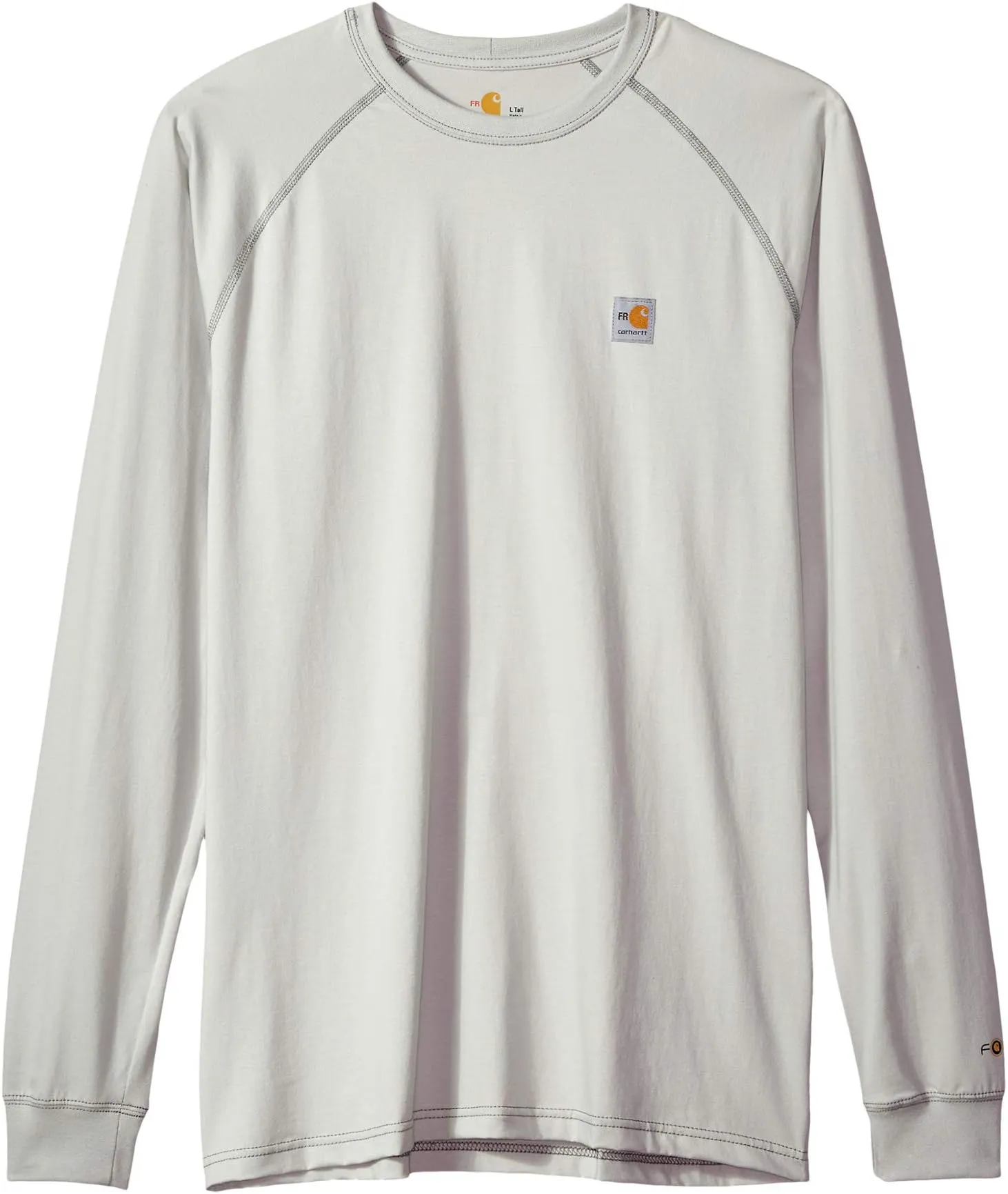 Carhartt Fire Retardant Big & Tall Force Long Sleeve T-Shirt, Light Gray