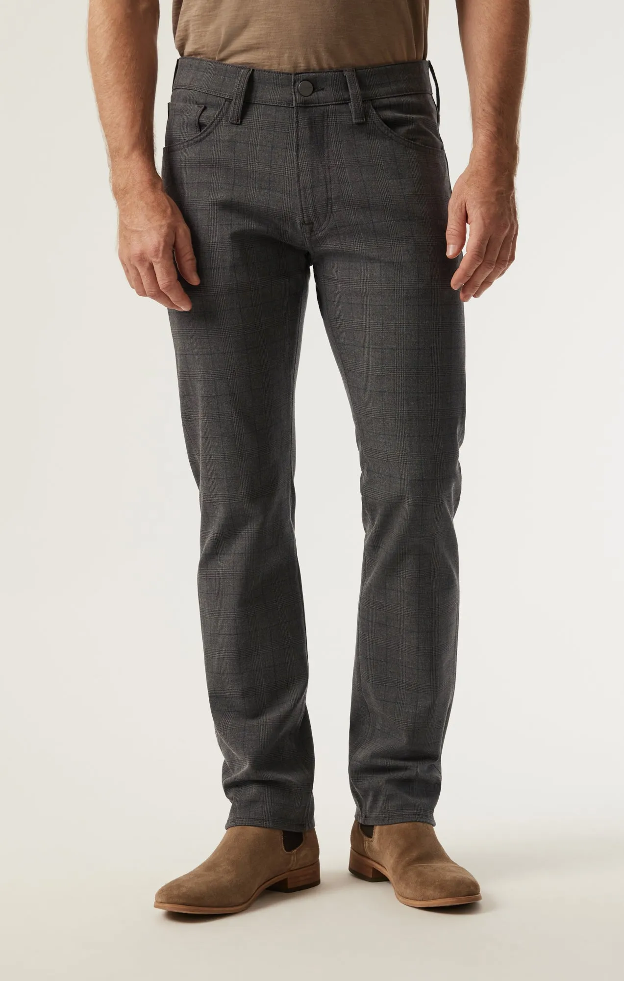 Courage Straight Leg Pants in Brown Elite Check