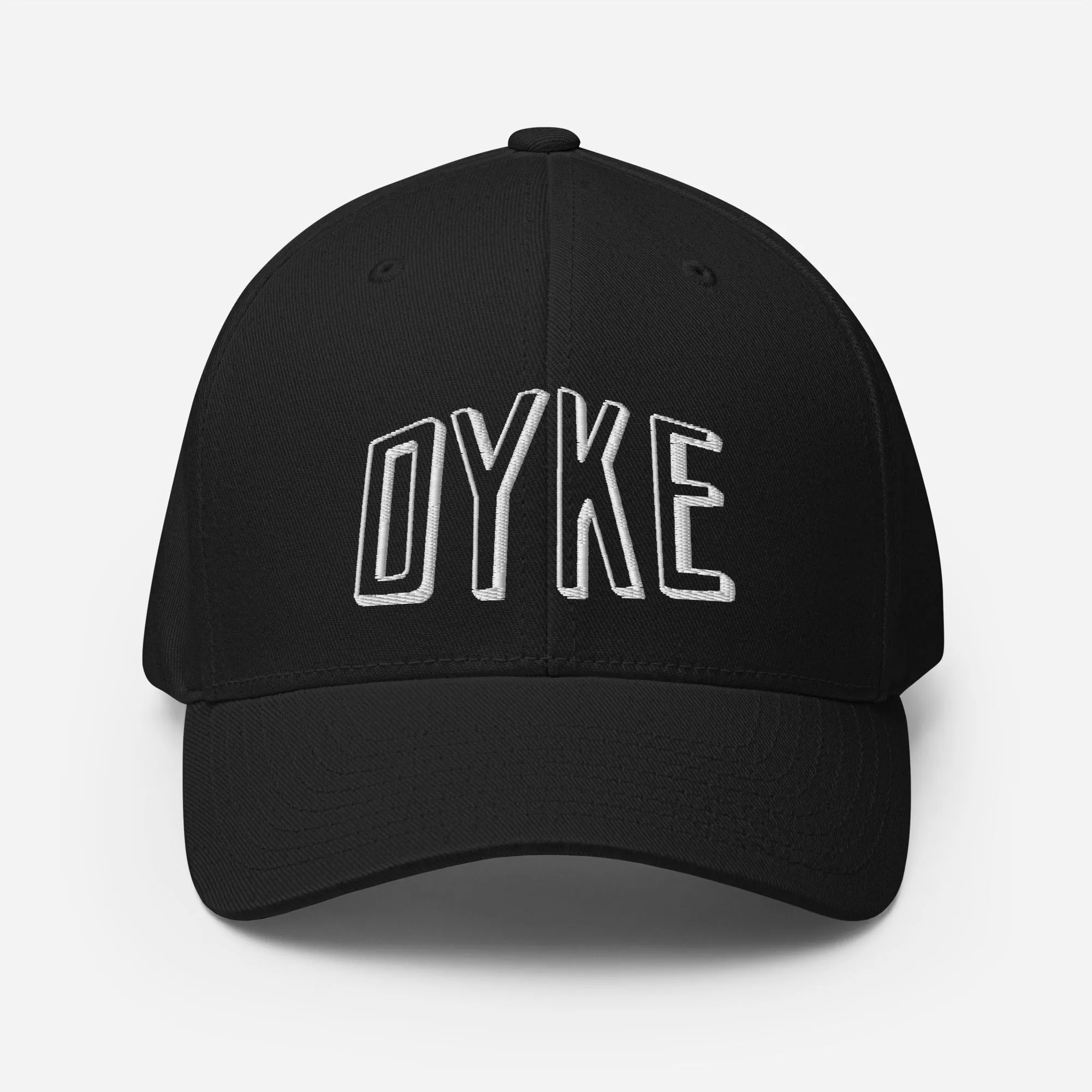 Dyke Embroidered Closed Back Cap