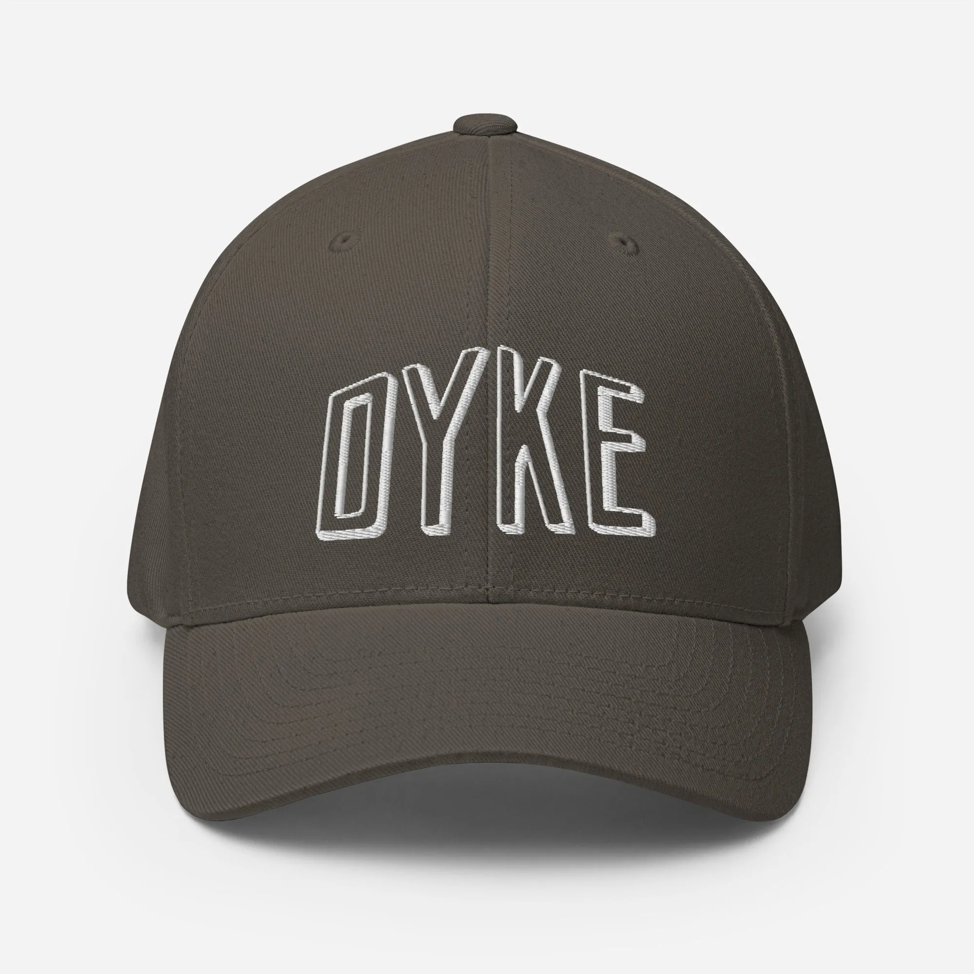 Dyke Embroidered Closed Back Cap