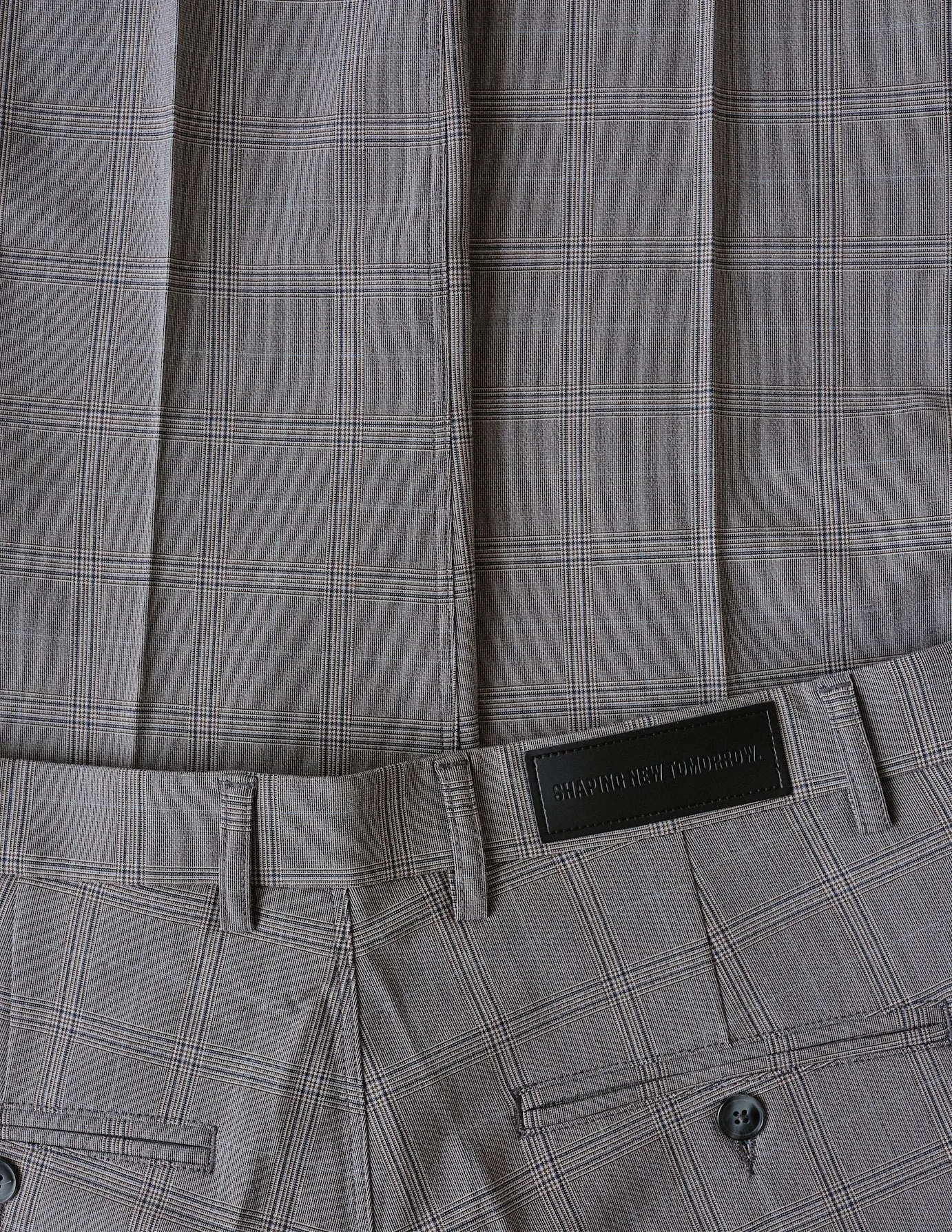 Essential Suit Checked Pants Regular Sterling Grey