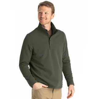 Free Fly Men's Gridback Fleece Snap Pullover - DARK OLIVE