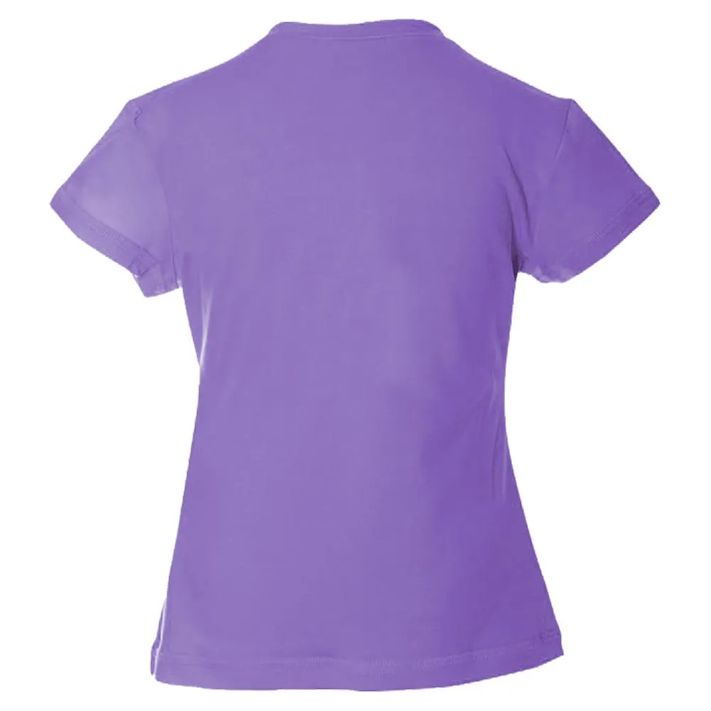 Girls' UV Colors Short Sleeve Tennis Top Amethyst