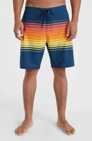 Hyperfreak Heat Stripe Line 19" Boardshorts | Indigo Stripe Panel