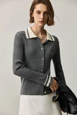 LILY Wool-Blend Slim Cardigan