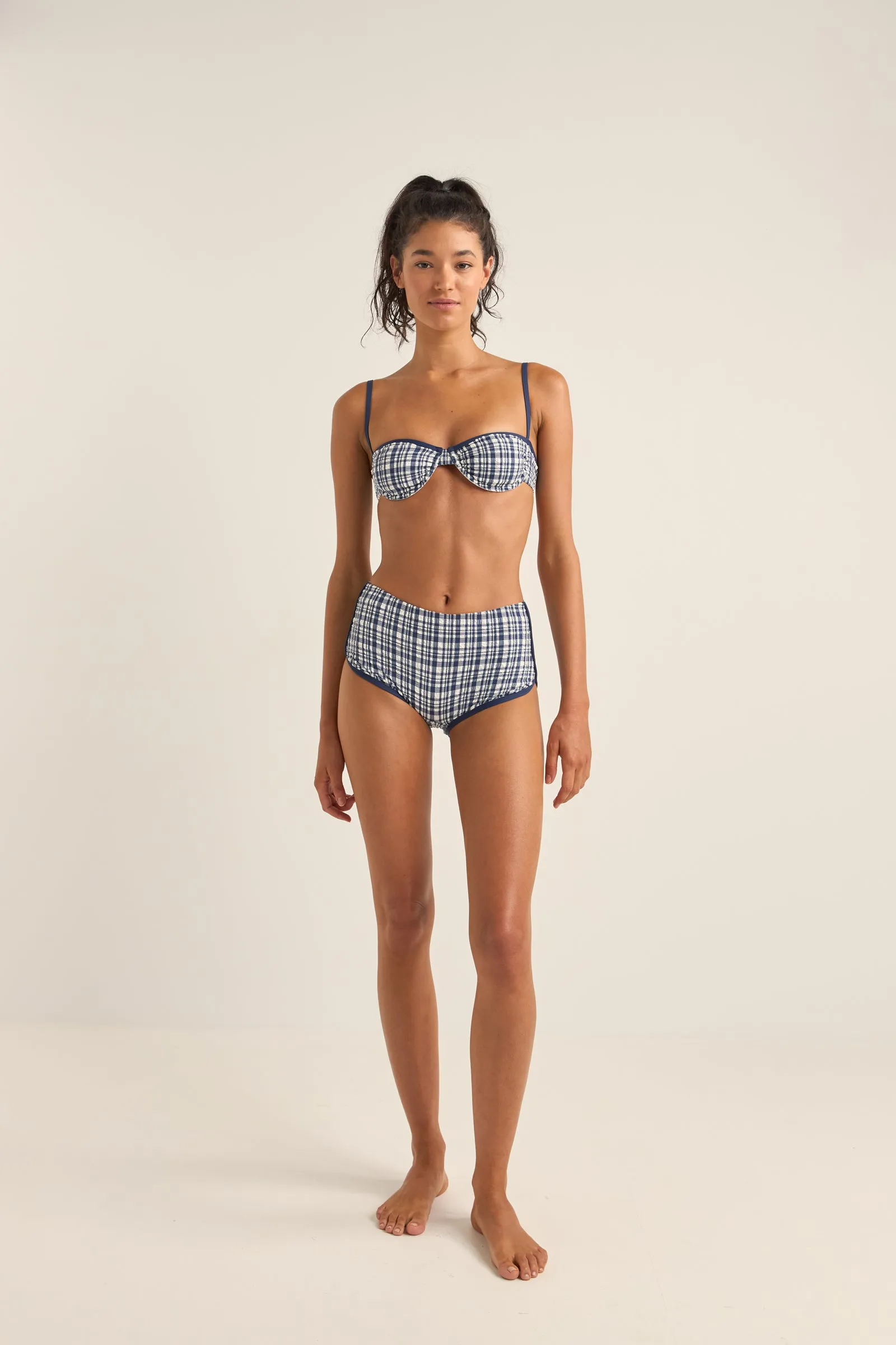 London Check Mini Boyshort Pant Navy