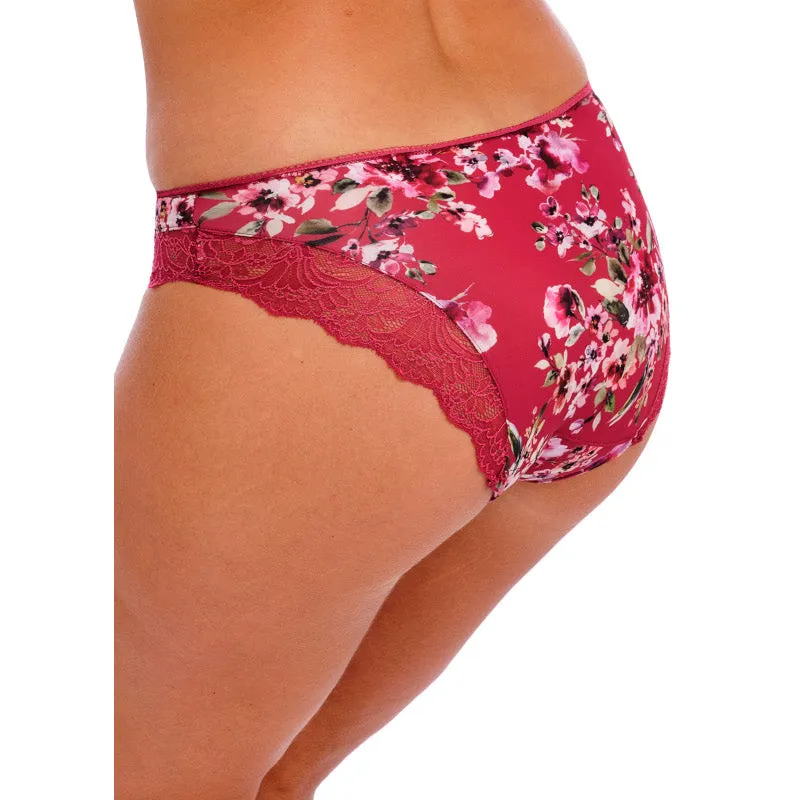 Lucia Brief Panty Cherry Red Floral Print - Fantasie