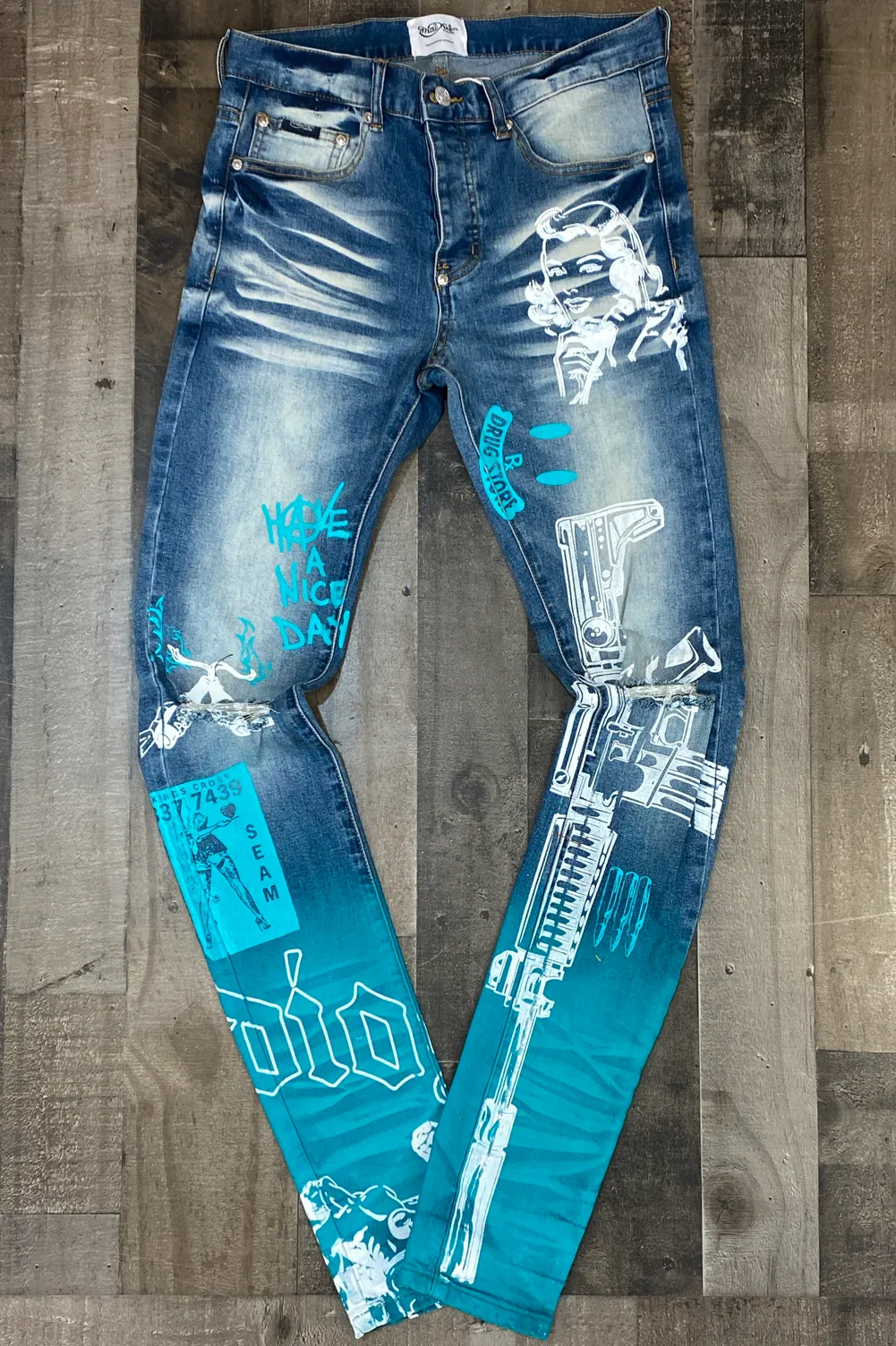 Mackeen- Ammo denim pants (blue)