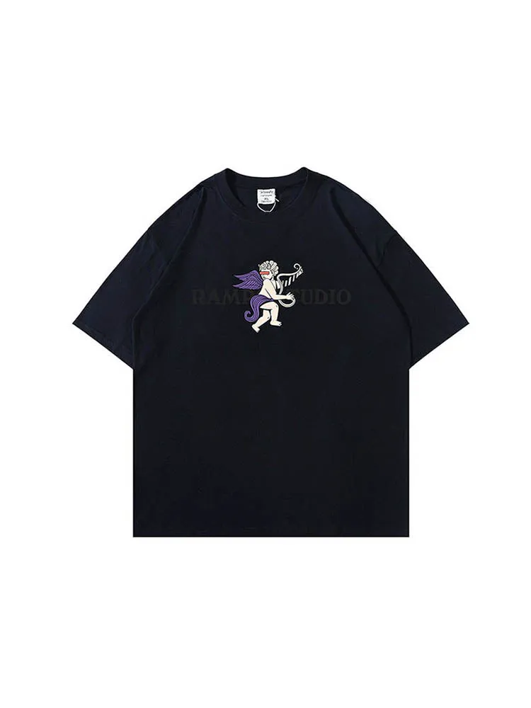 Men'S T-Shirts With Graffiti Angel Designs