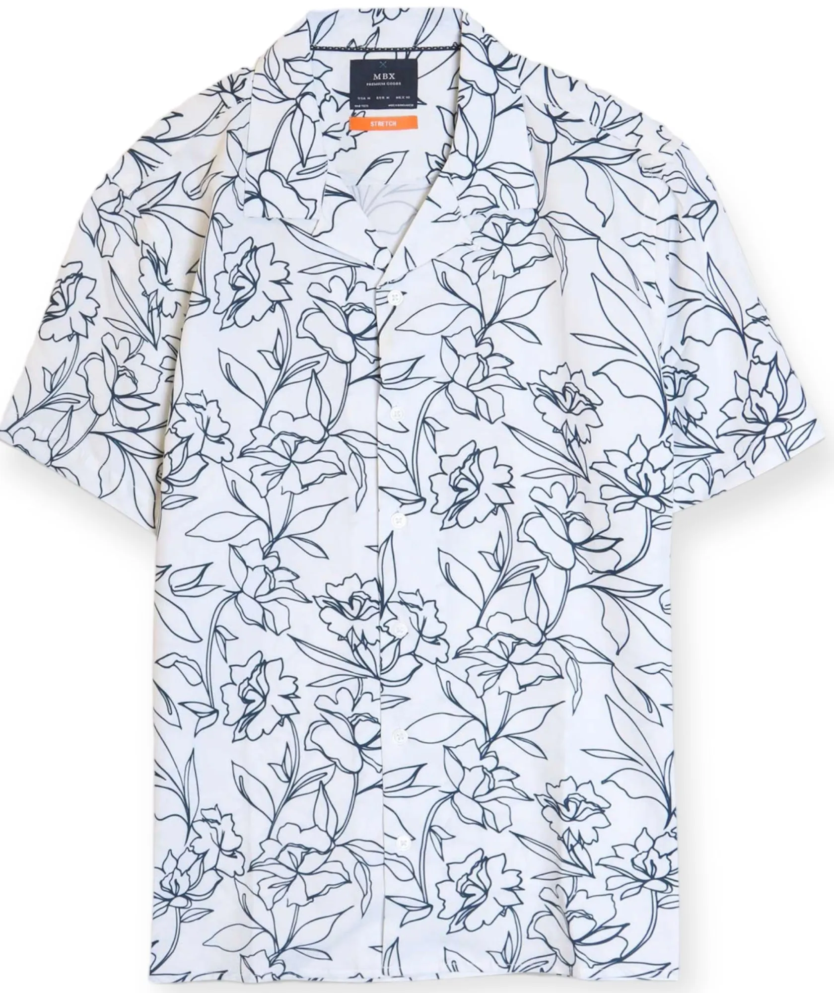 Monterey Leaf Print Camp Shirt