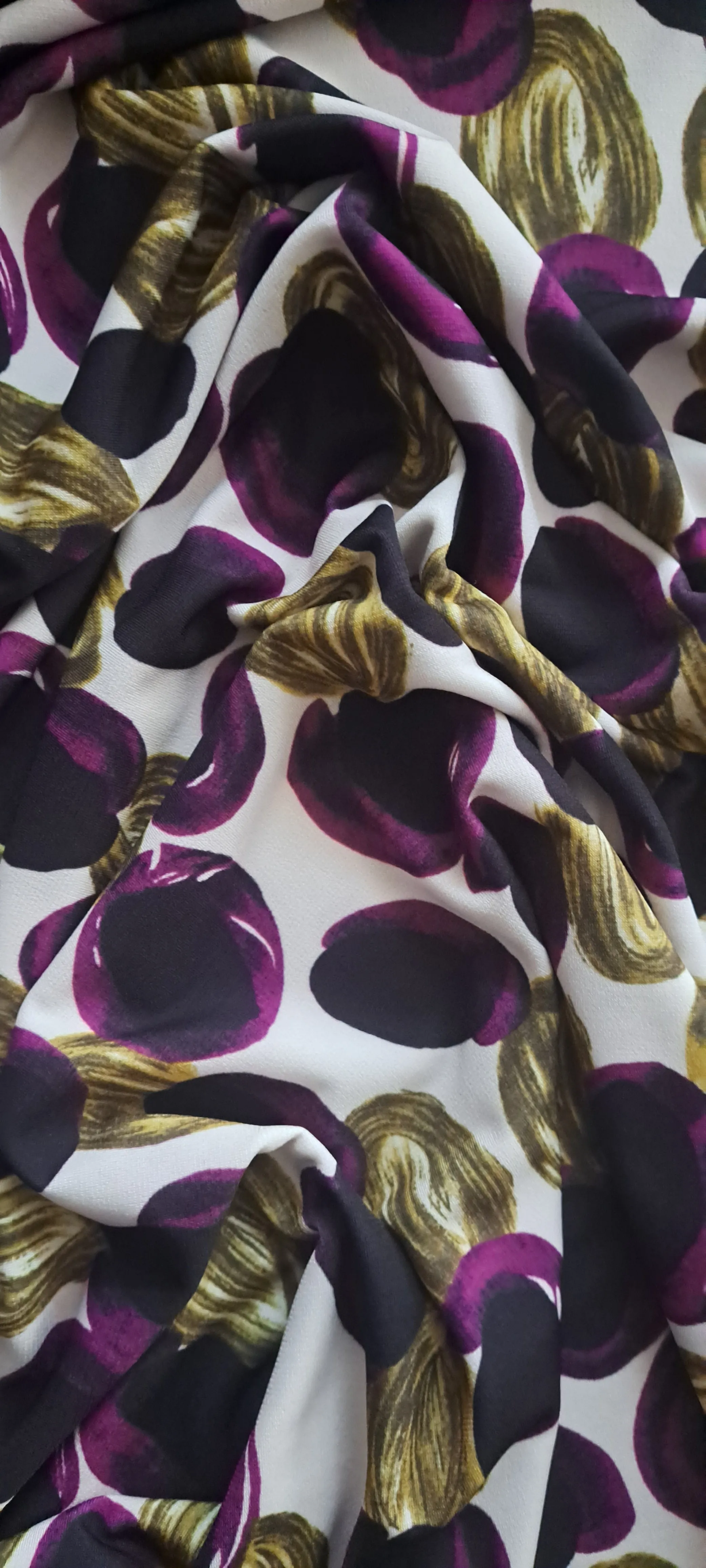 Polyester Jersey : 'Pebbles' Purple