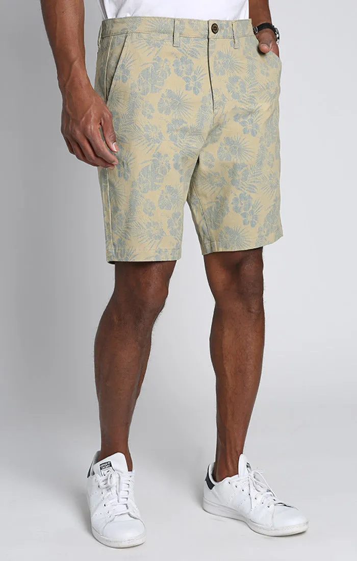 Printed Stretch Chino Short