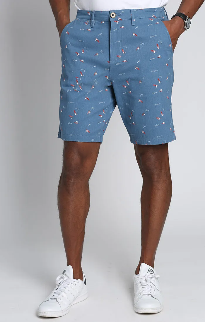 Printed Stretch Chino Short