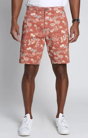 Printed Stretch Chino Short