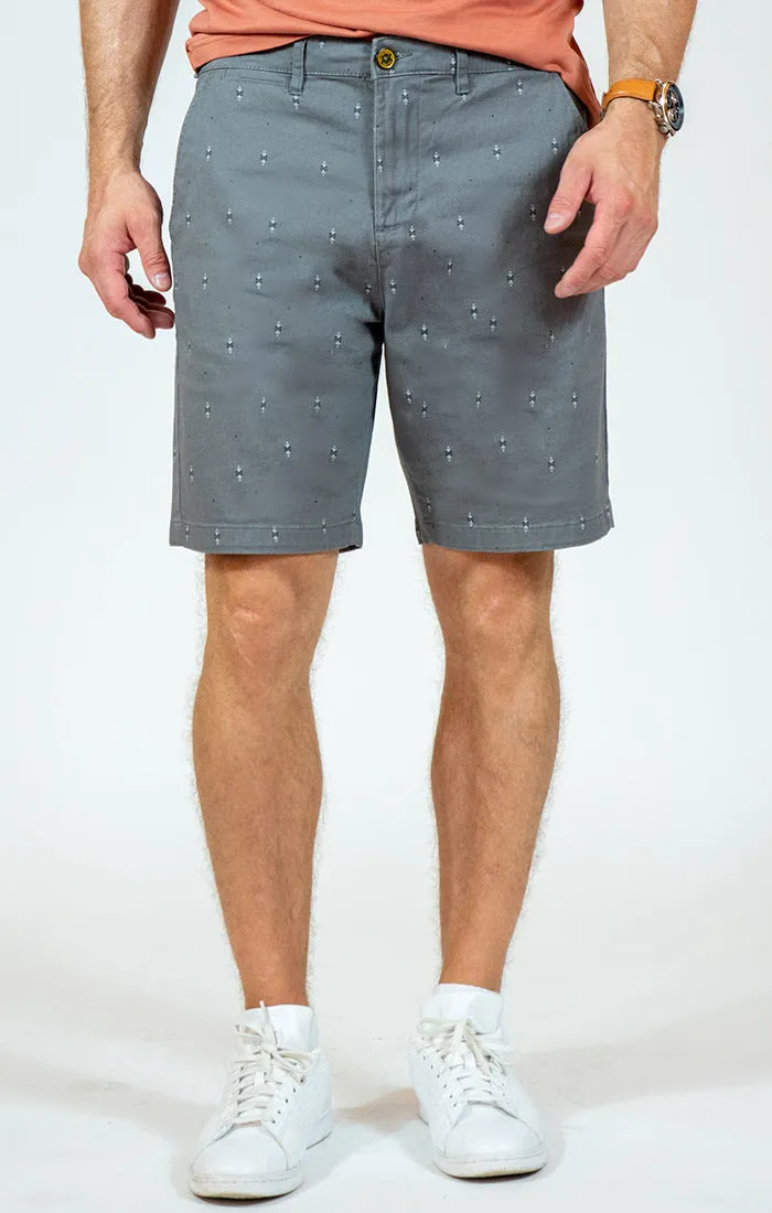 Printed Stretch Chino Short