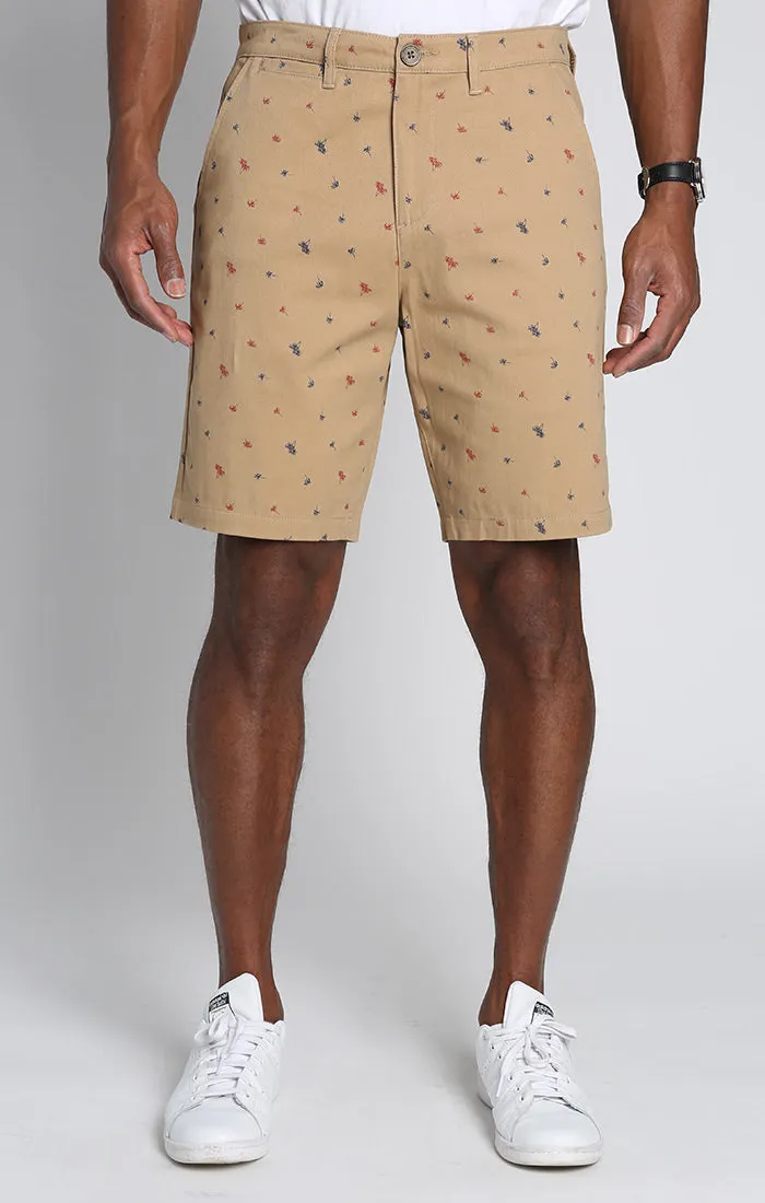 Printed Stretch Chino Short