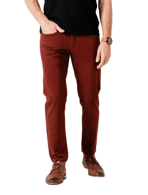 Slim Burgundy Chino Pants