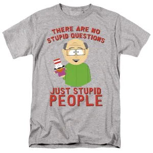 South Park No Stupid Questions Mens T Shirt Athletic Heather