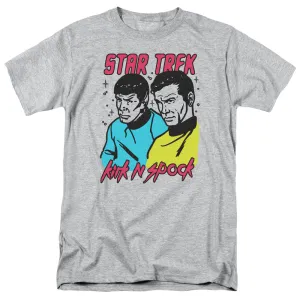 Star Trek Kirk N Spock Mens T Shirt Athletic Heather