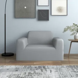 Stretch Couch Slipcover Grey Polyester Jersey